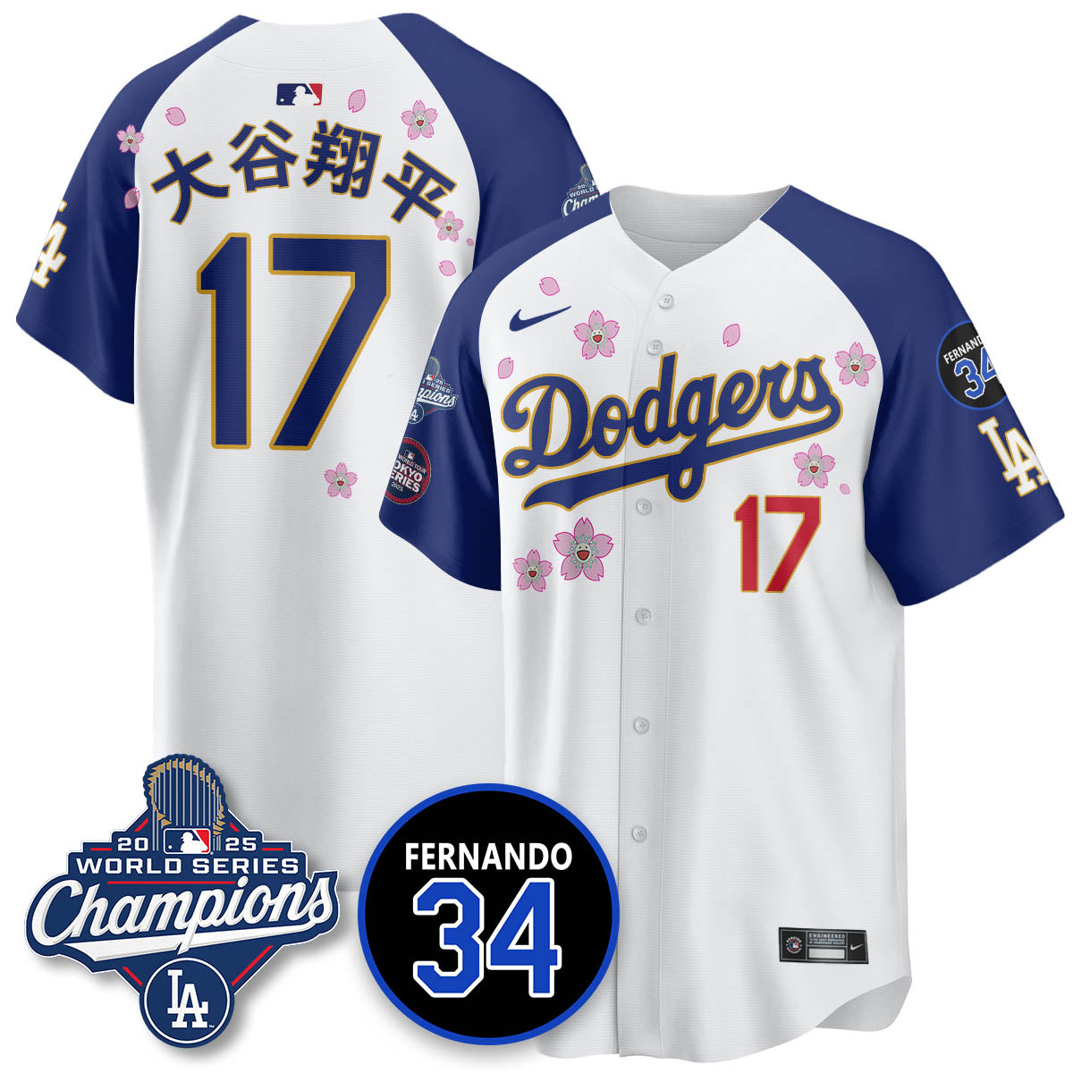 LAD Tokyo 2025 World Series Champions Jersey - Stitched