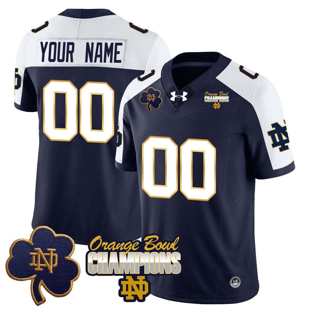 Custom NDFI 2025 Orange Bowl Champions Jersey