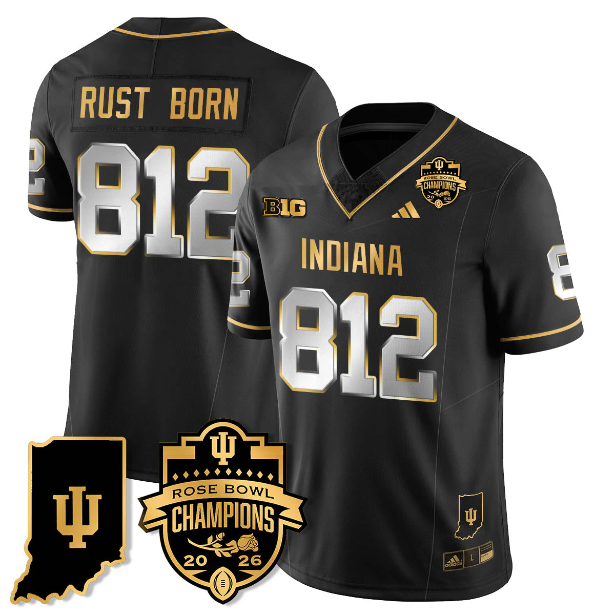 IND Vapor Limited Football Gold Jersey - Rose Bowl Champions