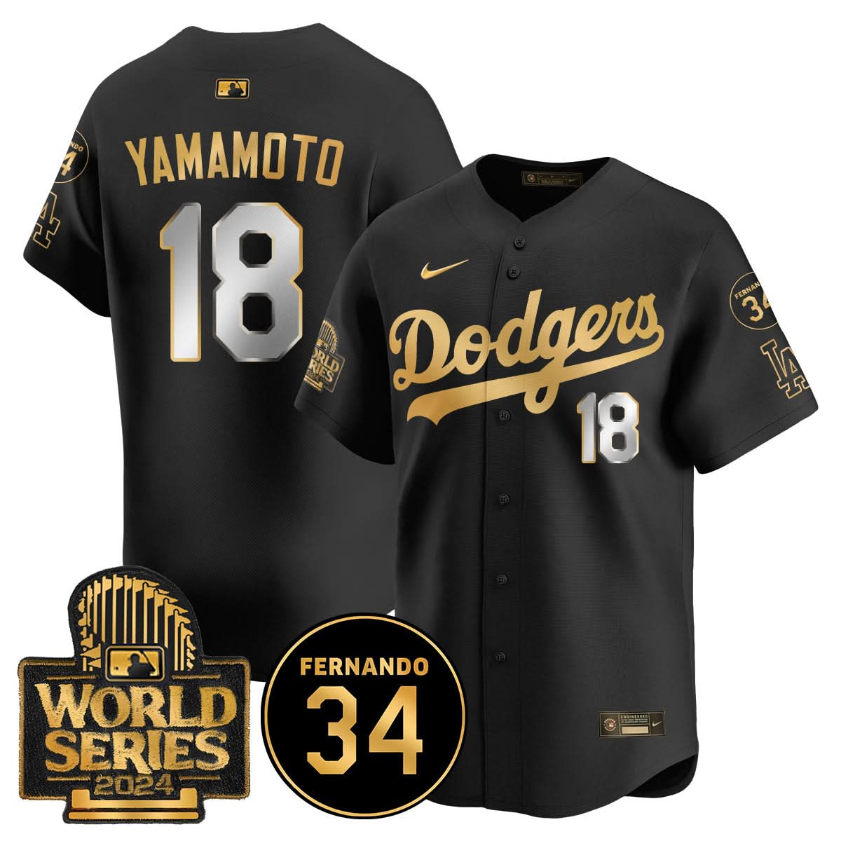 LAD Fernando Valenzuela Memorial Jersey - Stitched