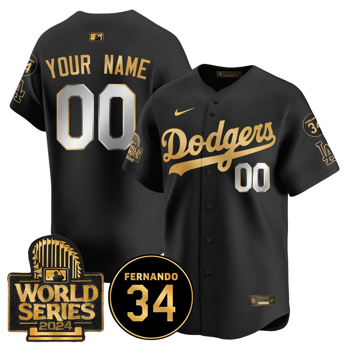 LAD Fernando Valenzuela Memorial Custom Jersey - Stitched