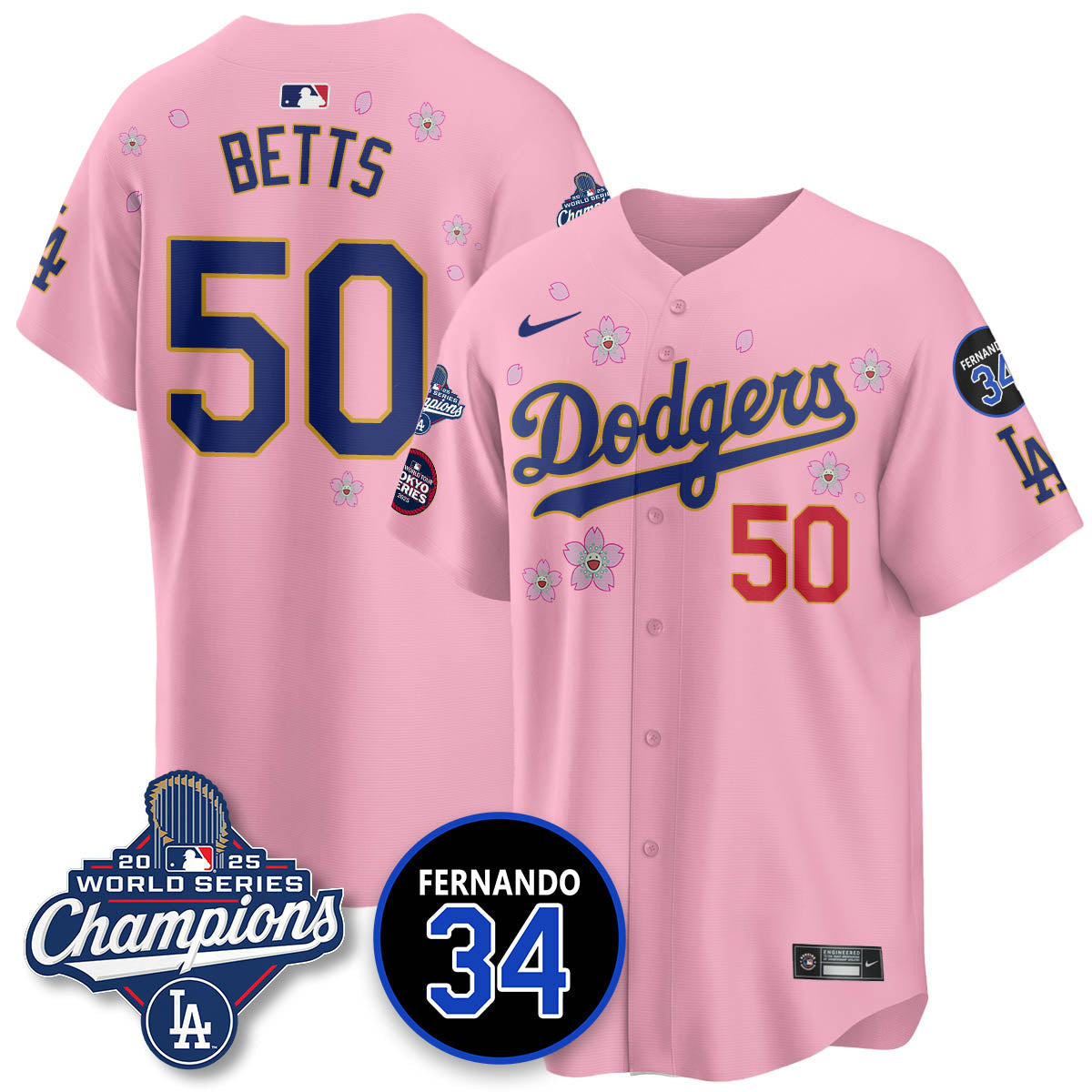 LAD Tokyo 2025 World Series Champions Jersey - Stitched