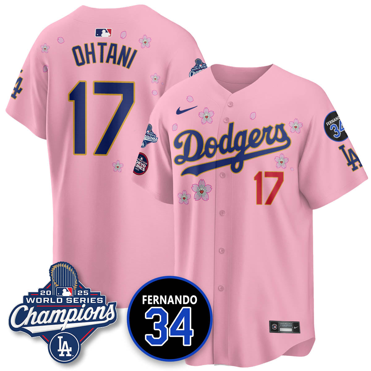 LAD Tokyo 2025 World Series Champions Jersey - Stitched