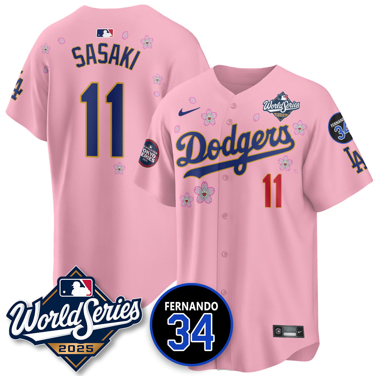 LAD Tokyo Series 2025 NL Champions Jersey - Stitched