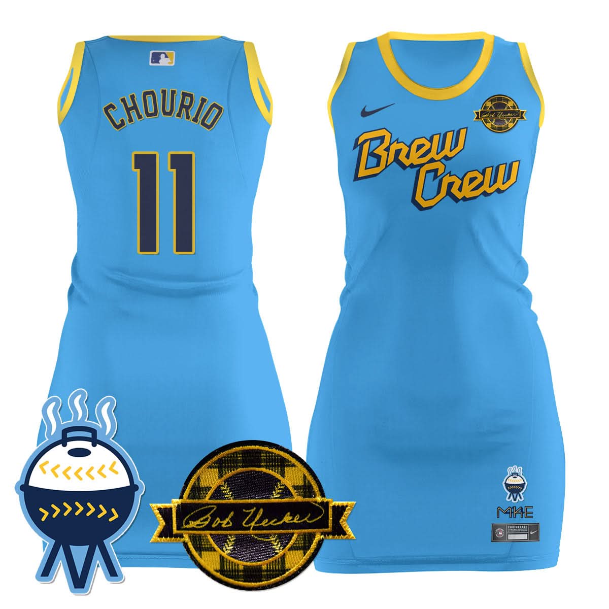 MB Limited Jersey Dress - Bob Uecker Patch - Stitched