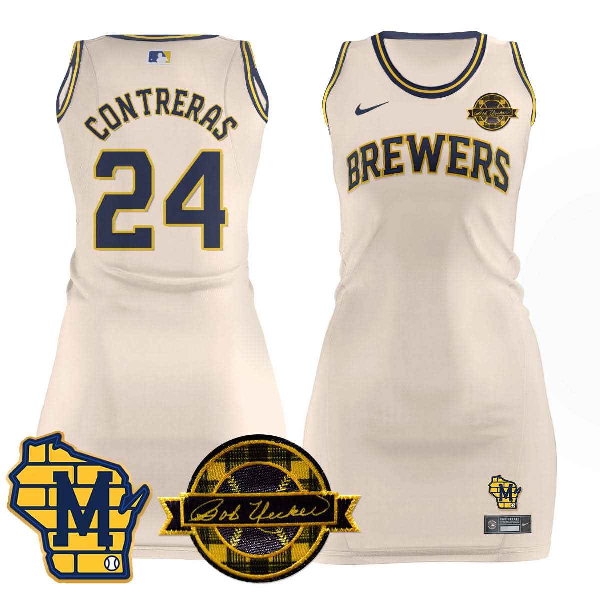 MB Limited Jersey Dress - Bob Uecker Patch - Stitched