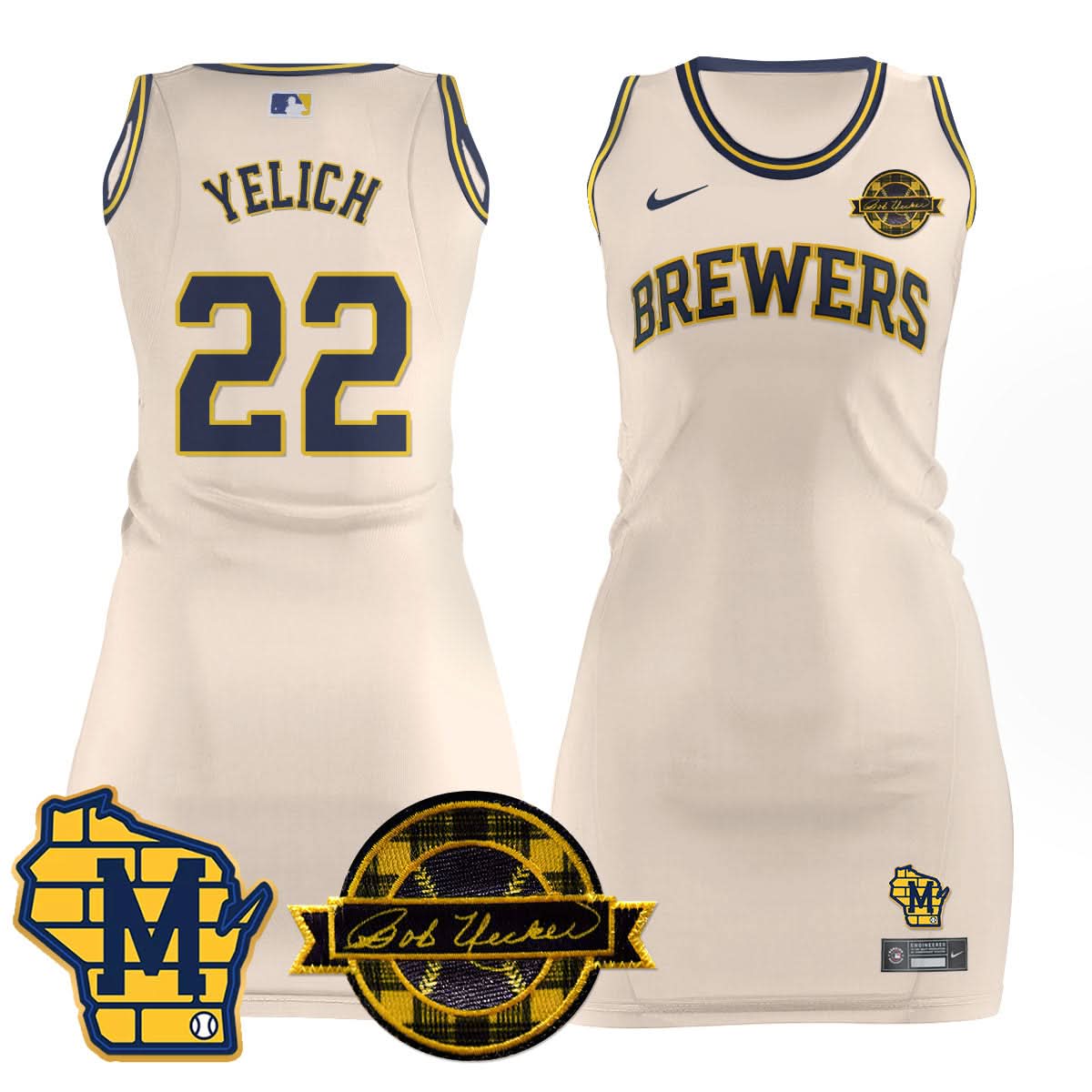 MB Limited Jersey Dress - Bob Uecker Patch - Stitched