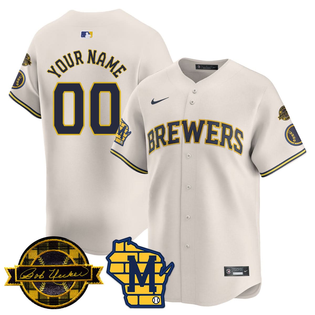 MB 2025 Limited Custom Jersey - Bob Uecker Patch - Stitched