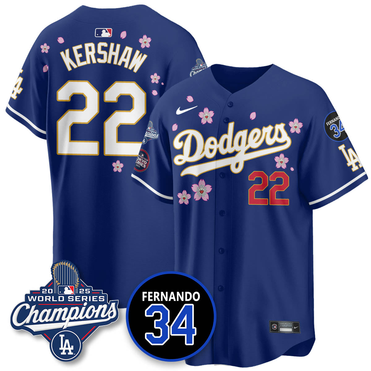 LAD Tokyo 2025 World Series Champions Jersey - Stitched
