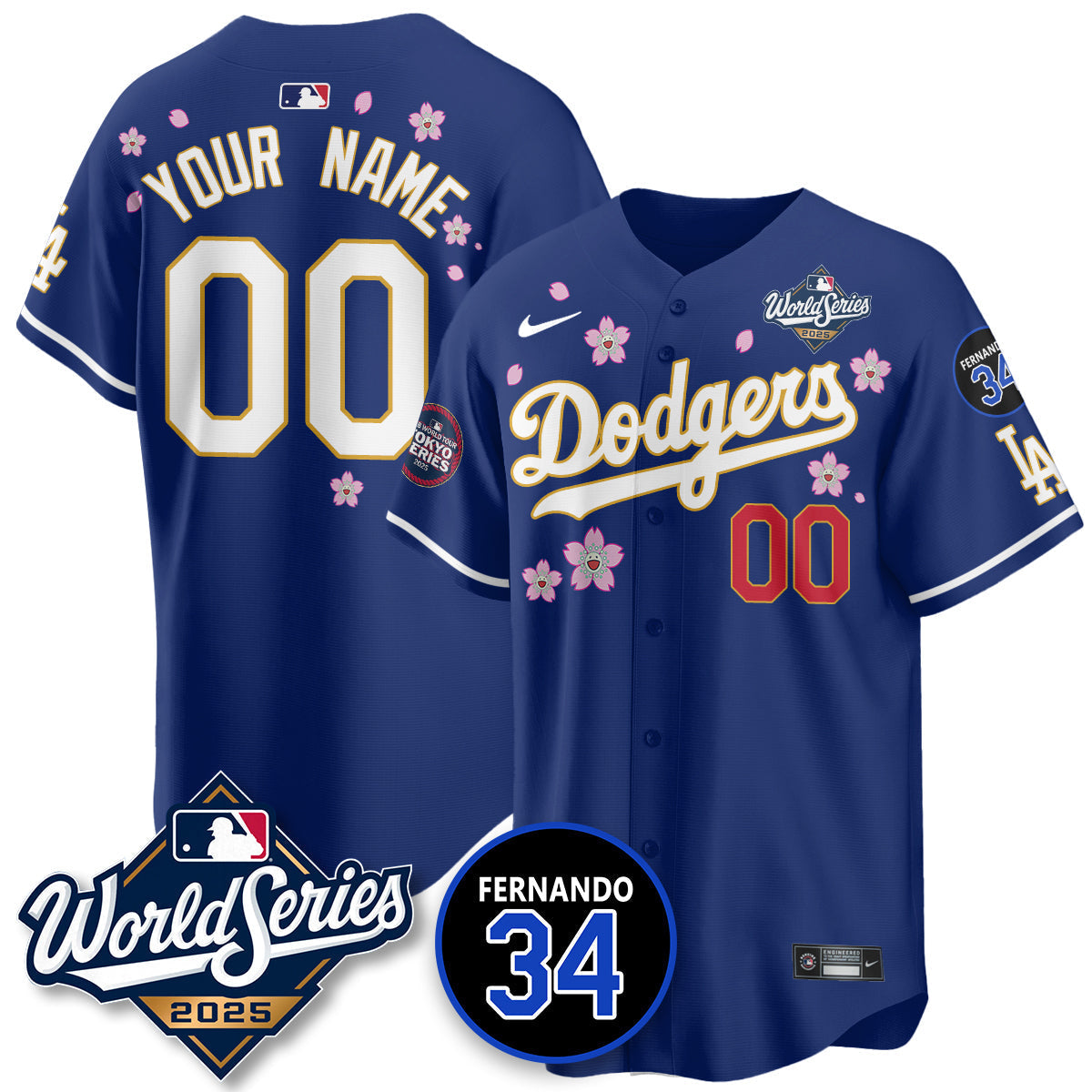 LAD Tokyo Series 2025 NL Champions Custom Jersey - Stitched