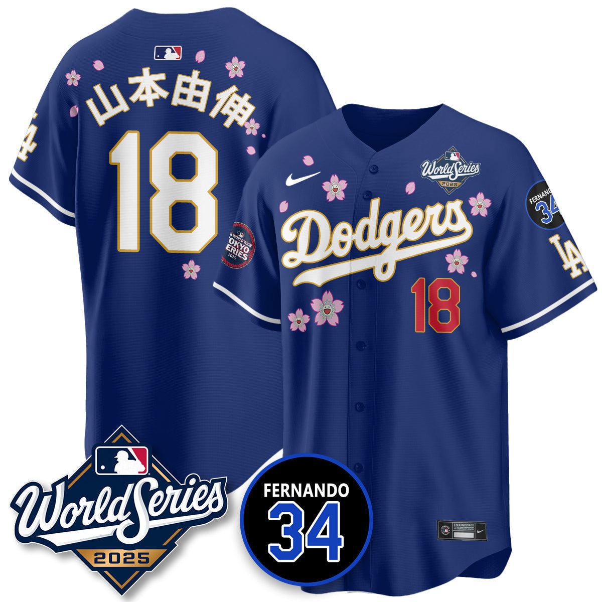 LAD Tokyo Series 2025 NL Champions Jersey - Stitched