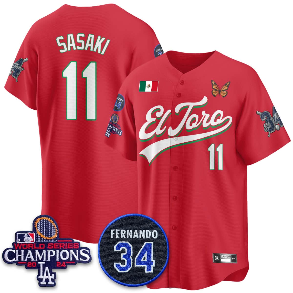 LAD Mexican "El Toro" Jersey - Stitched