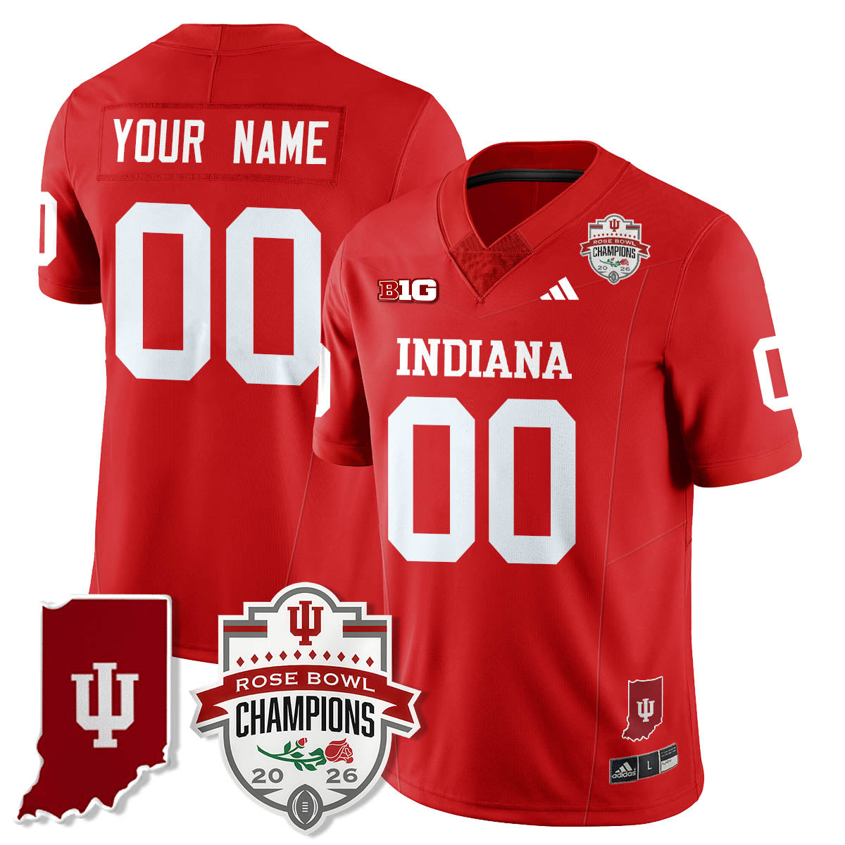 IND Vapor Limited Football Custom Jersey - Rose Bowl Champions