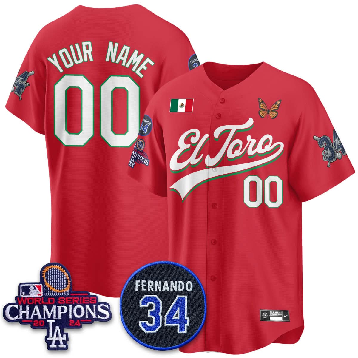 LAD Mexican "For 34" Custom Jersey - Stitched