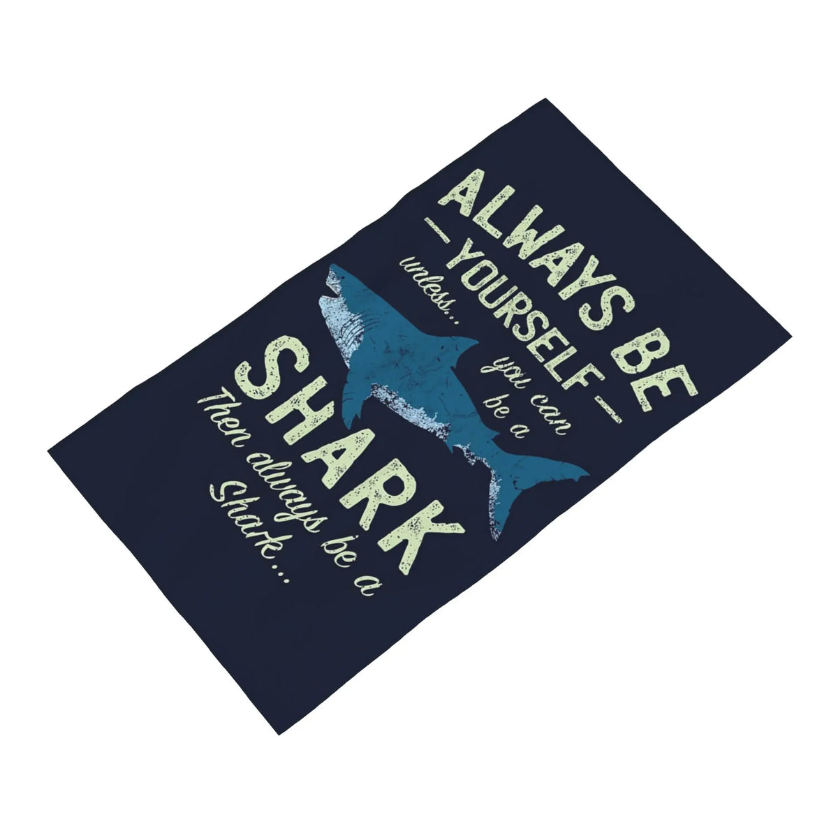 Custom Always be a Shark Soft Face Towel Quick Dry Pool Bath Cotton Towels Breathable