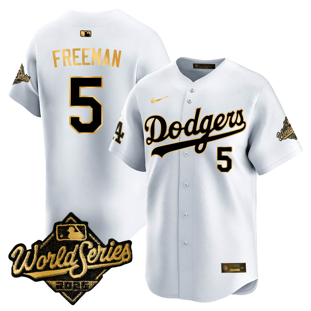 LAD 2025 World Series Gold Jersey - Stitched