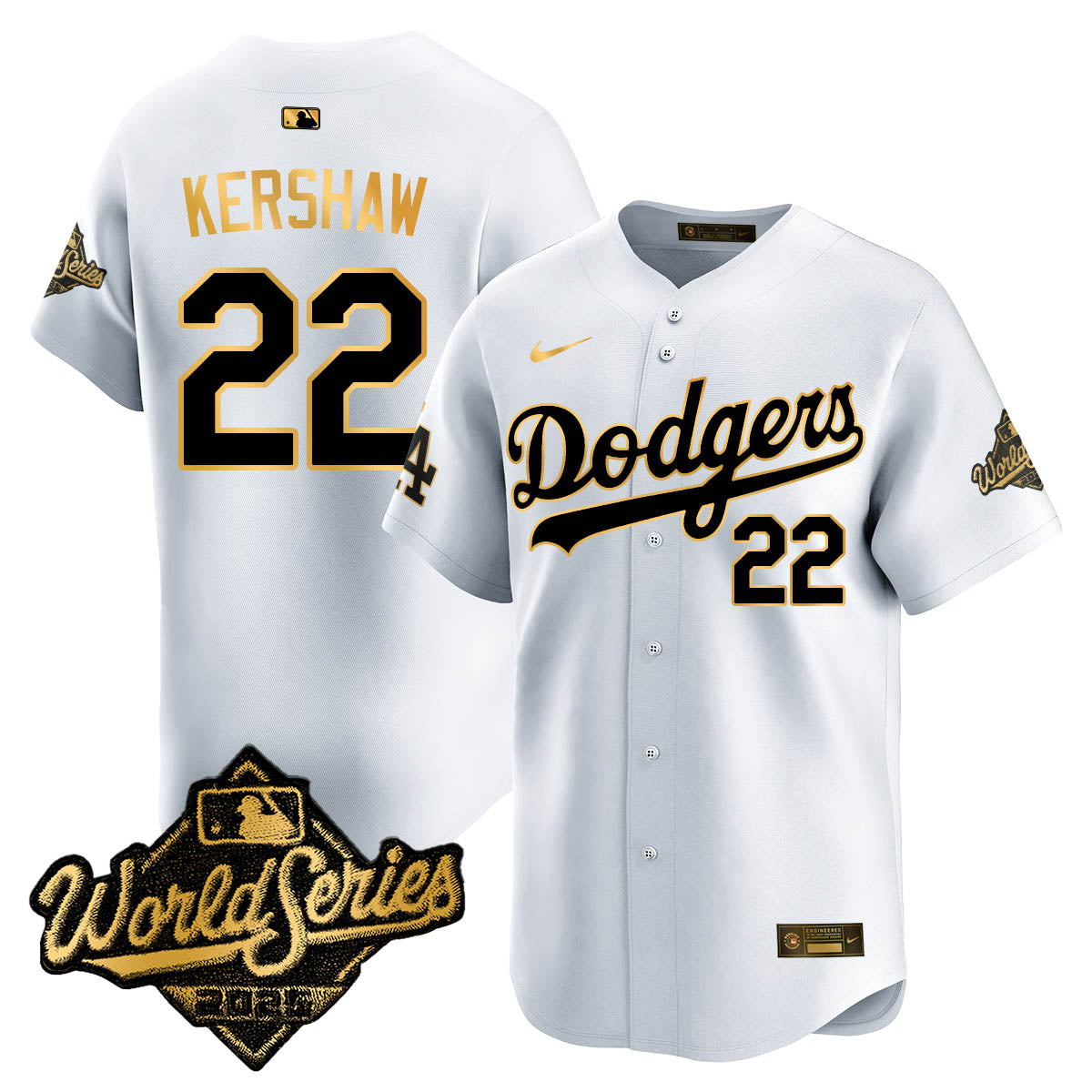LAD 2025 World Series Gold Jersey - Stitched