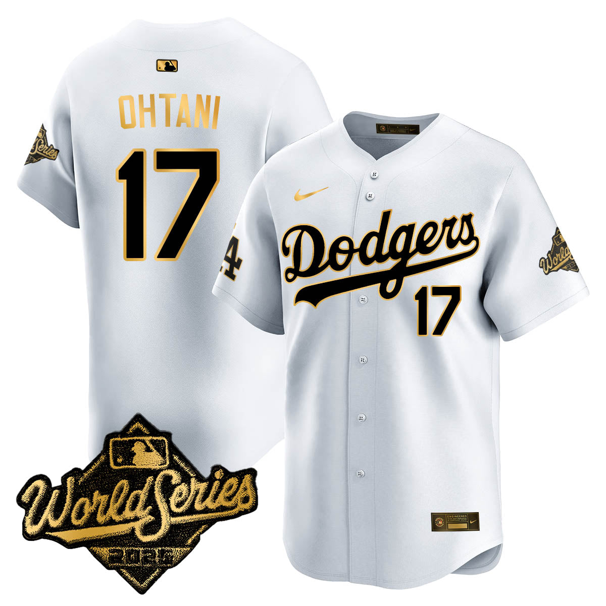 LAD 2025 World Series Gold Jersey - Stitched