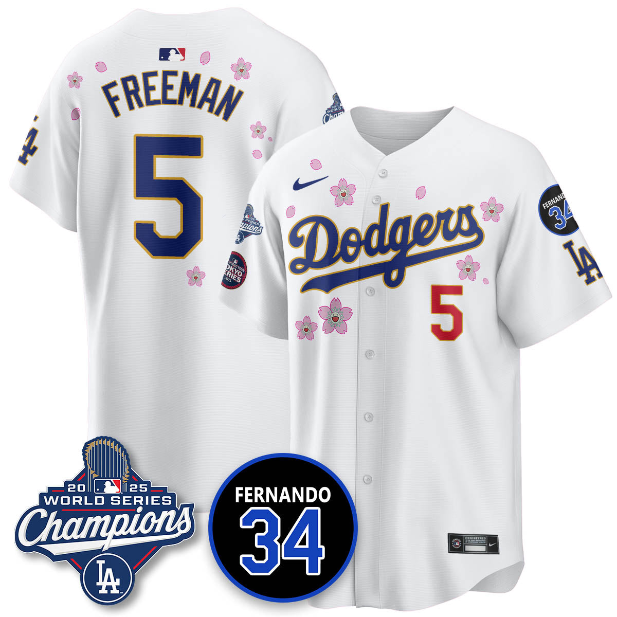 LAD Tokyo 2025 World Series Champions Jersey - Stitched