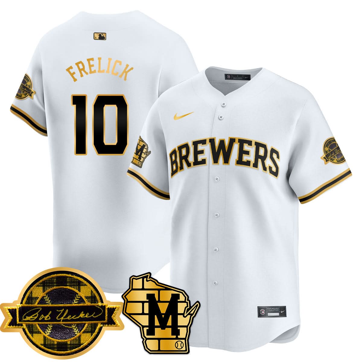 MB 2025 Limited Gold Jersey - Bob Uecker Patch - Stitched