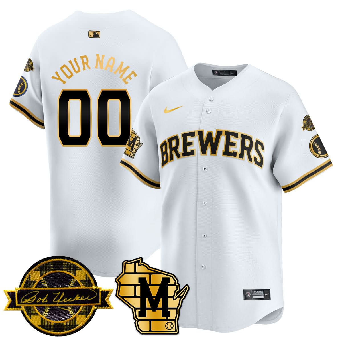MB 2025 Limited Custom Jersey - Bob Uecker Patch - Stitched