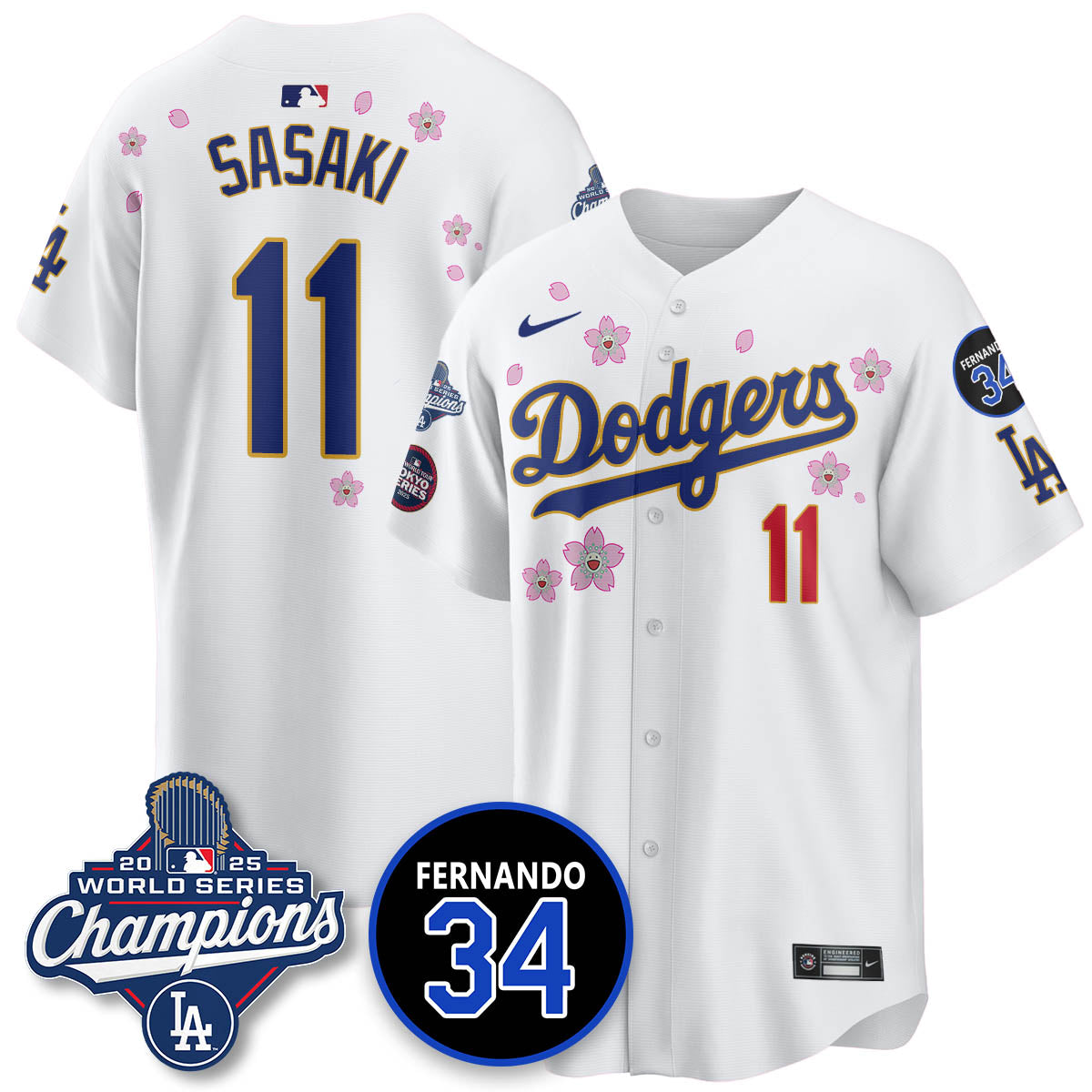 LAD Tokyo 2025 World Series Champions Jersey - Stitched