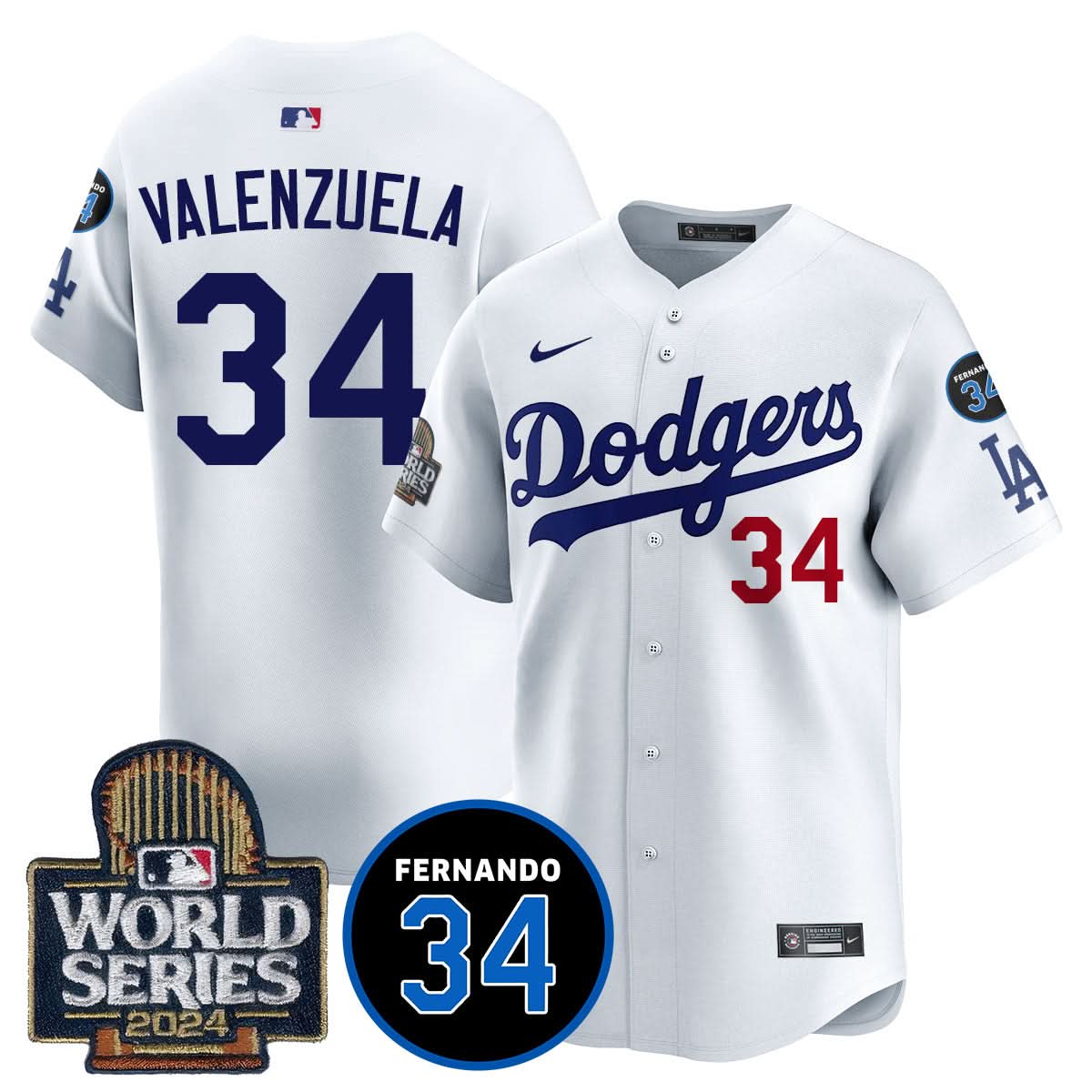 LAD Fernando Valenzuela Memorial Jersey - Stitched