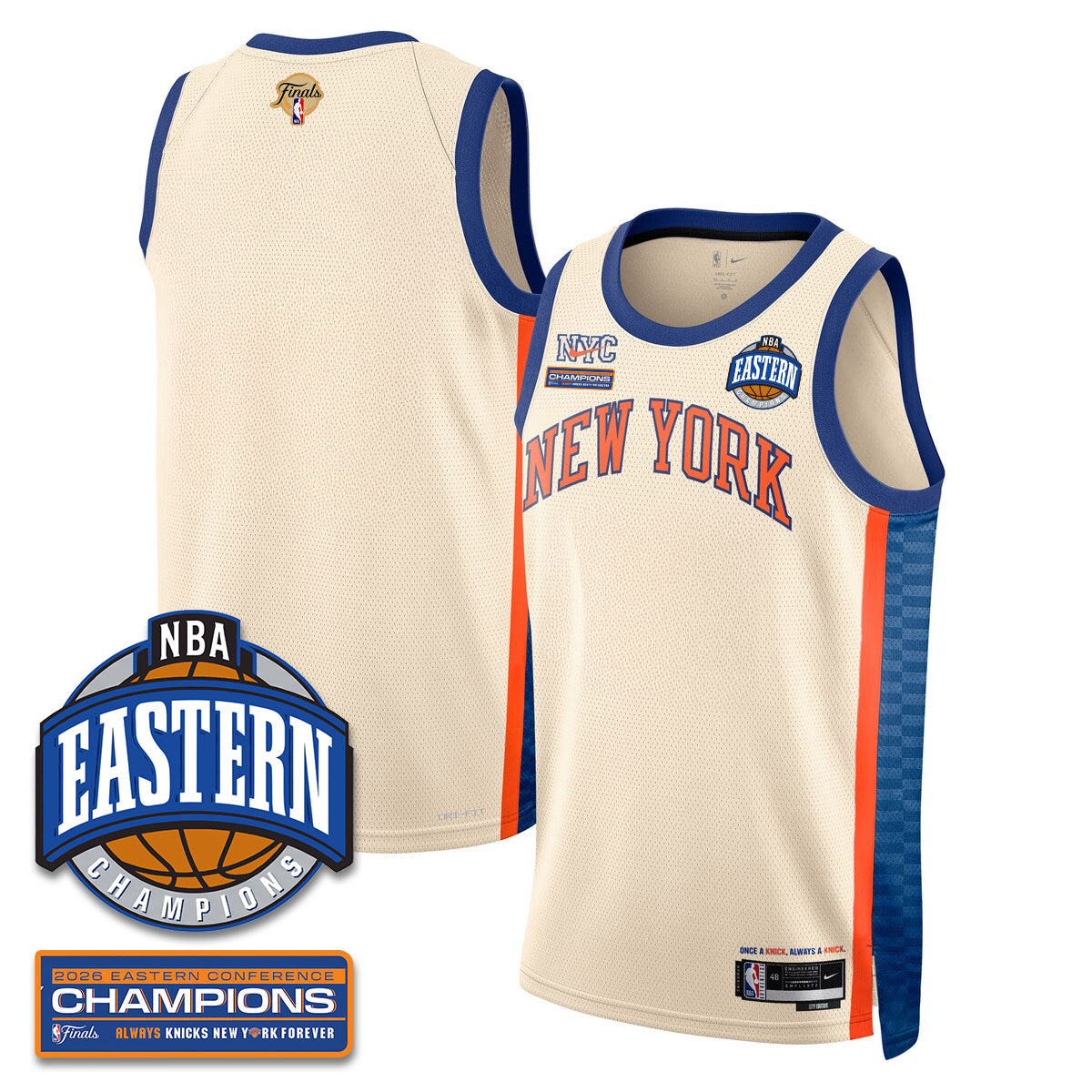 NYK 2026 Basketball  Eastern Conference Champions Vapor Jersey - Stitched