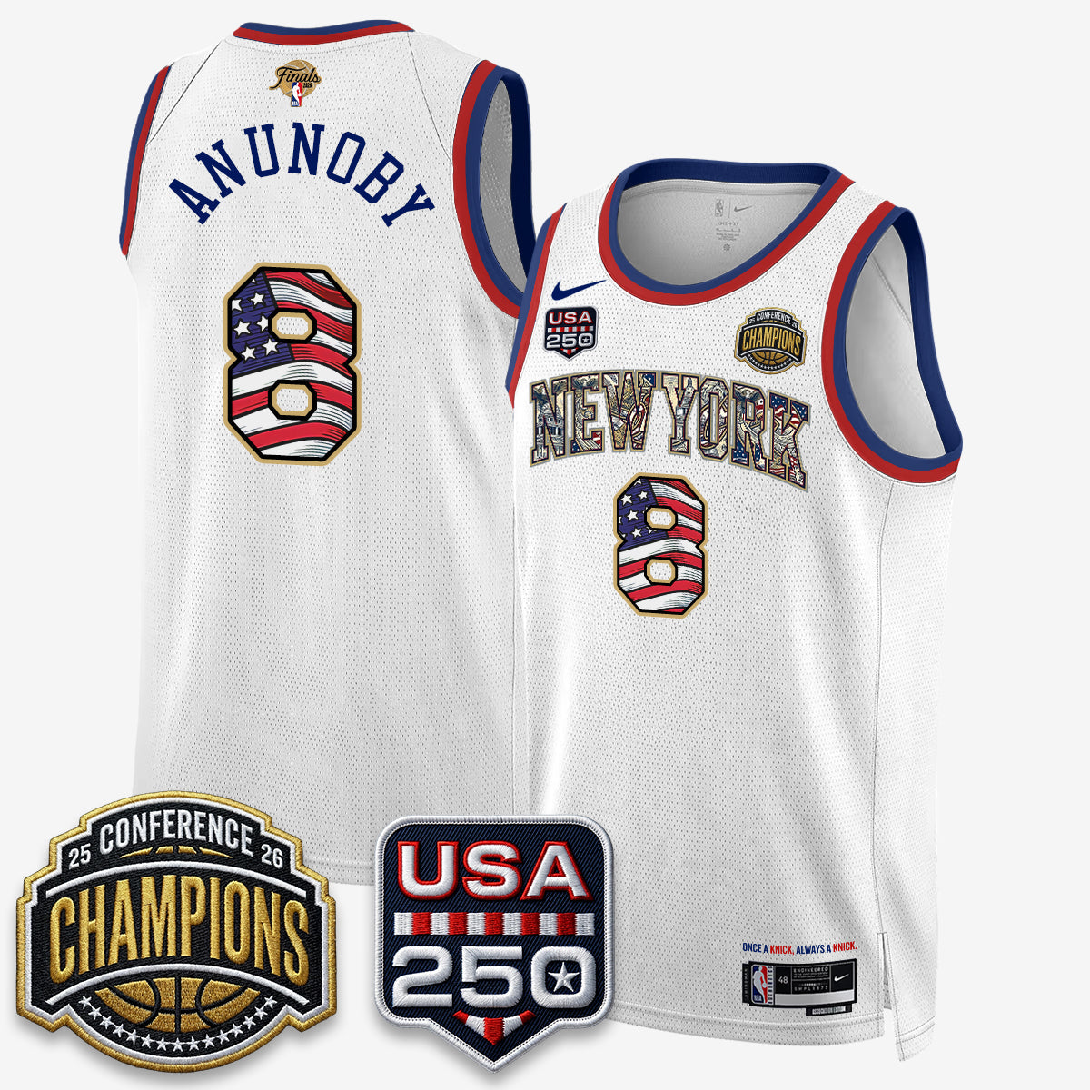 NYK 2026 Basketball  Eastern Conference Champions x Fourth of July Vapor Jersey - Stitched