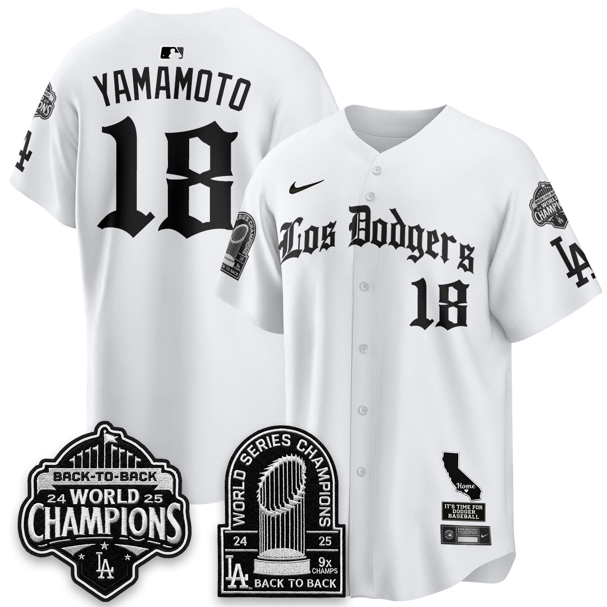 LAD World Series Champions Vapor Premier Limited Gothic Edition Jersey - Stitched