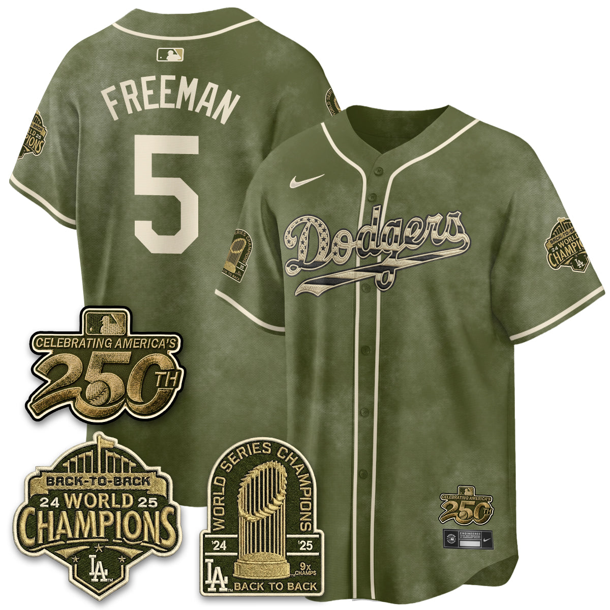 LAD New Era Olive 2026 Armed Forces Day Jersey -Stitched V2
