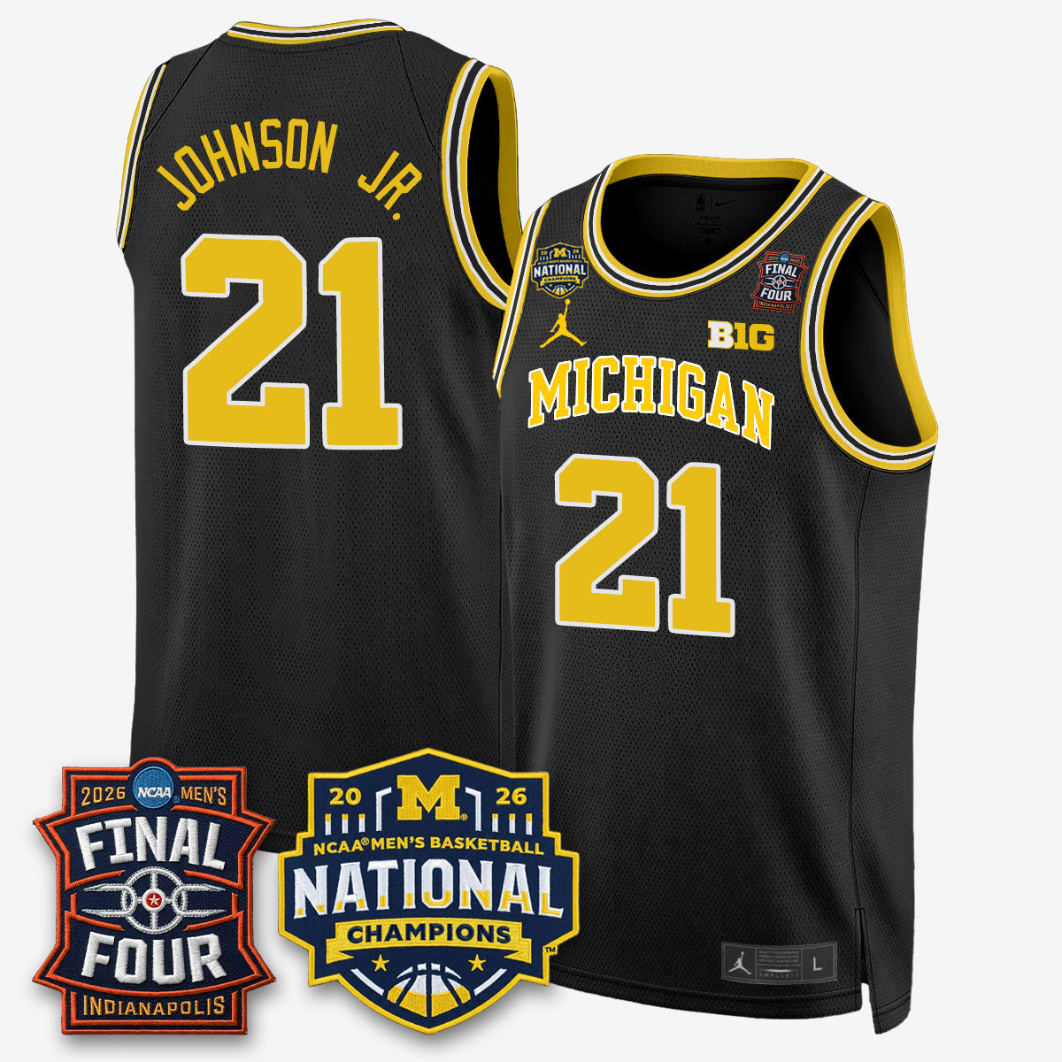 MICH 2026 NCAA Men's Basketball Champions Limited Jersey - Stitched