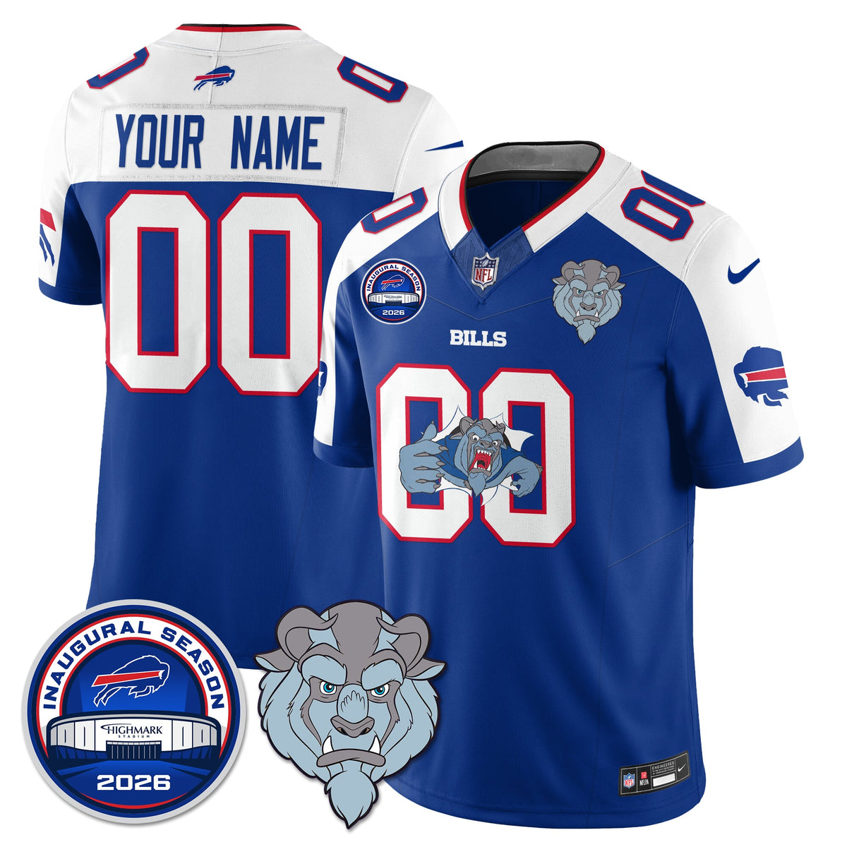 BUF x Hairy Blue Beast Edition Vapor Jersey - Stitched