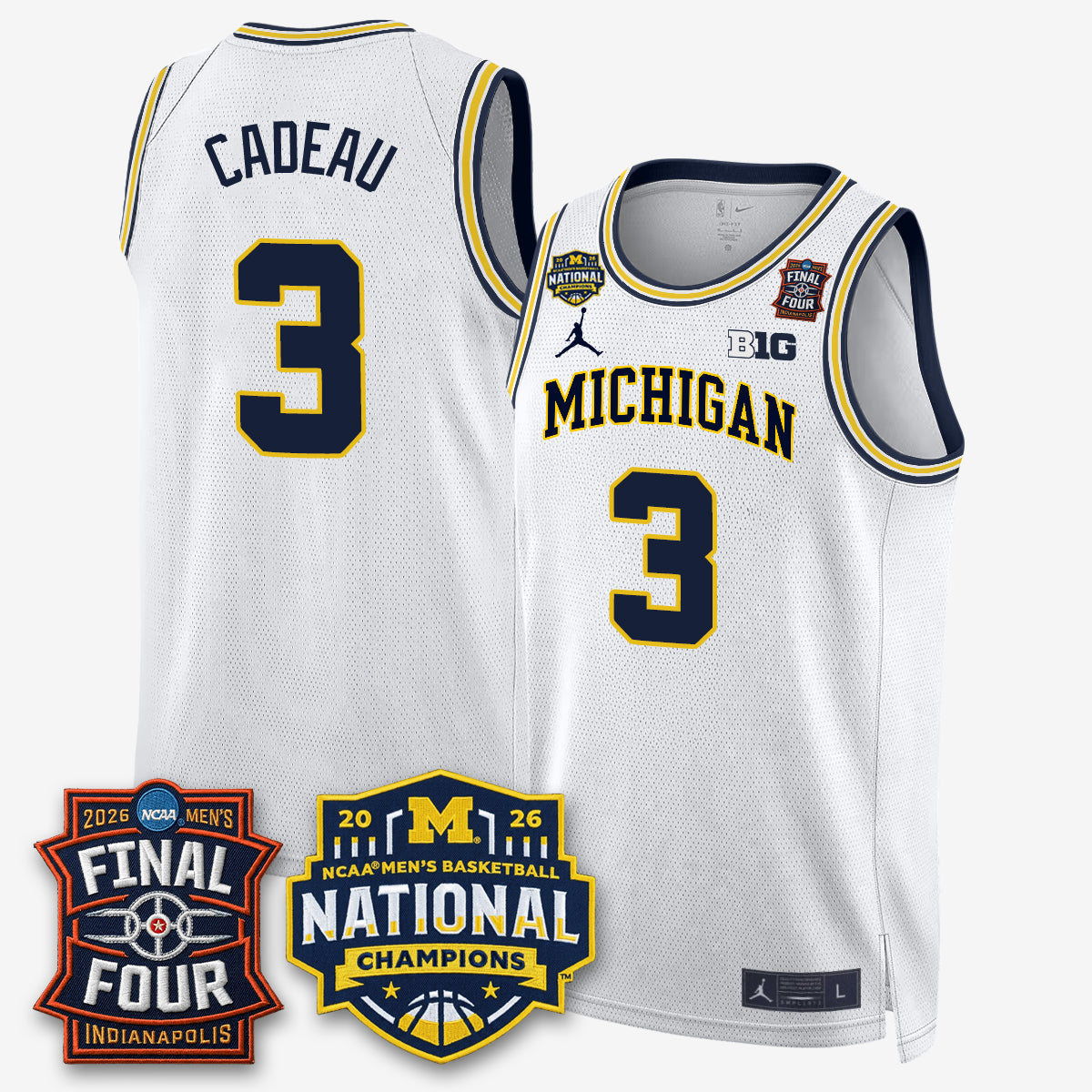 MICH 2026 NCAA Men's Basketball Champions Limited Jersey - Stitched