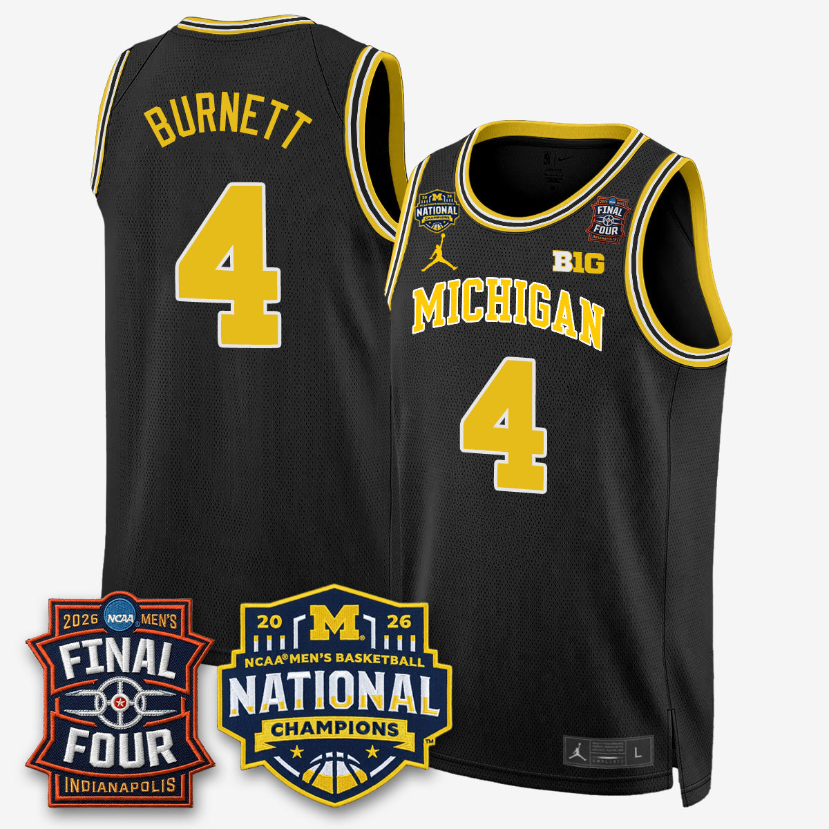 MICH 2026 NCAA Men's Basketball Champions Limited Jersey - Stitched