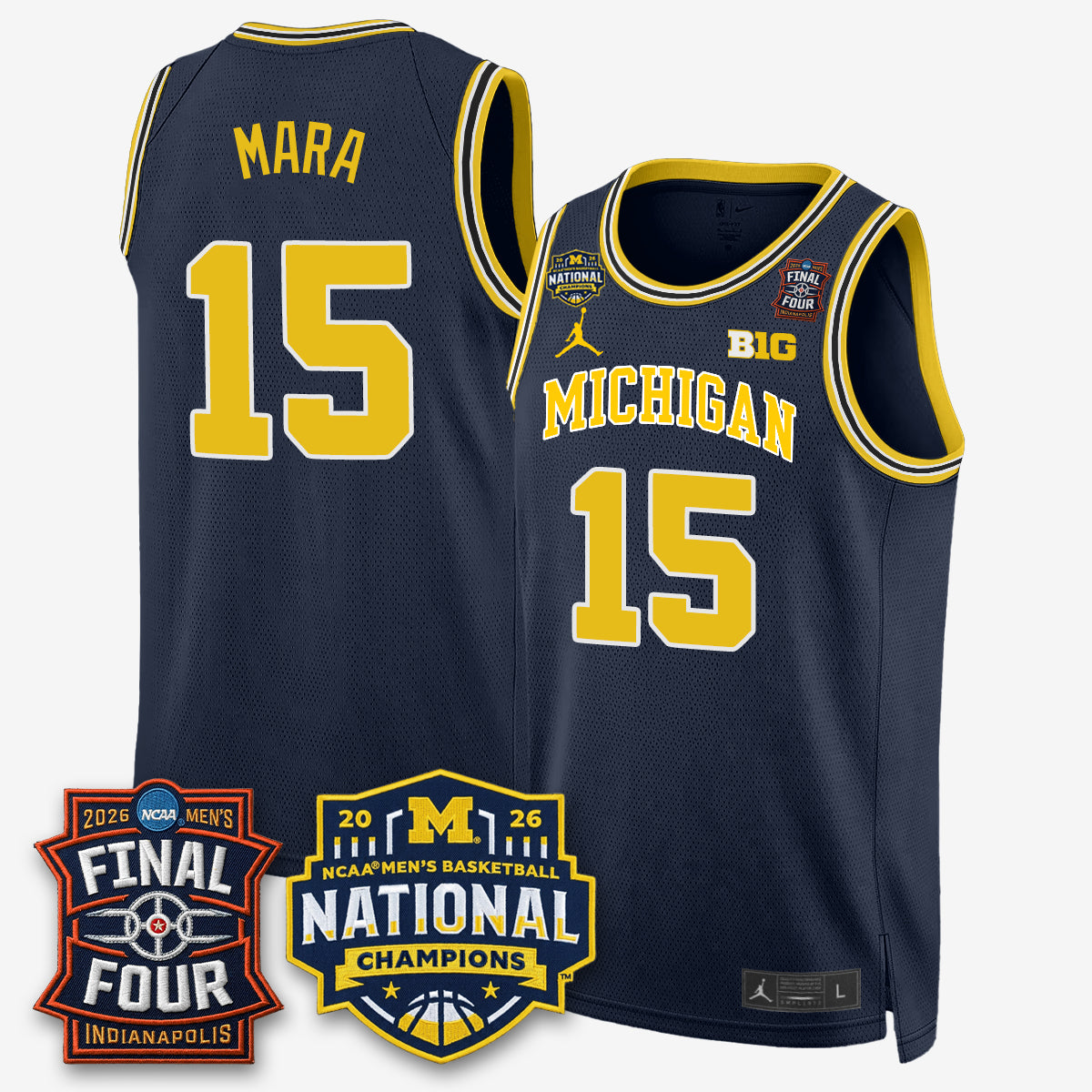 MICH 2026 NCAA Men's Basketball Champions Limited Jersey - Stitched