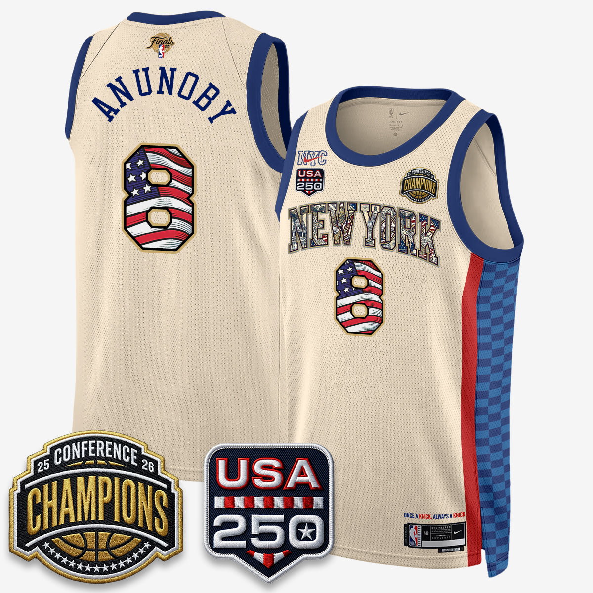 NYK 2026 Basketball  Eastern Conference Champions x Fourth of July Vapor Jersey - Stitched