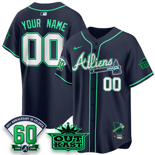 ATL x Atliens Cool Base Galaxy Version Custom Jersey - Stitched