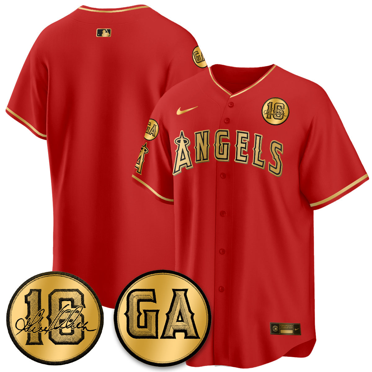 LAA Garret Anderson Tribute Patch Vapor Jersey - Stitched V2