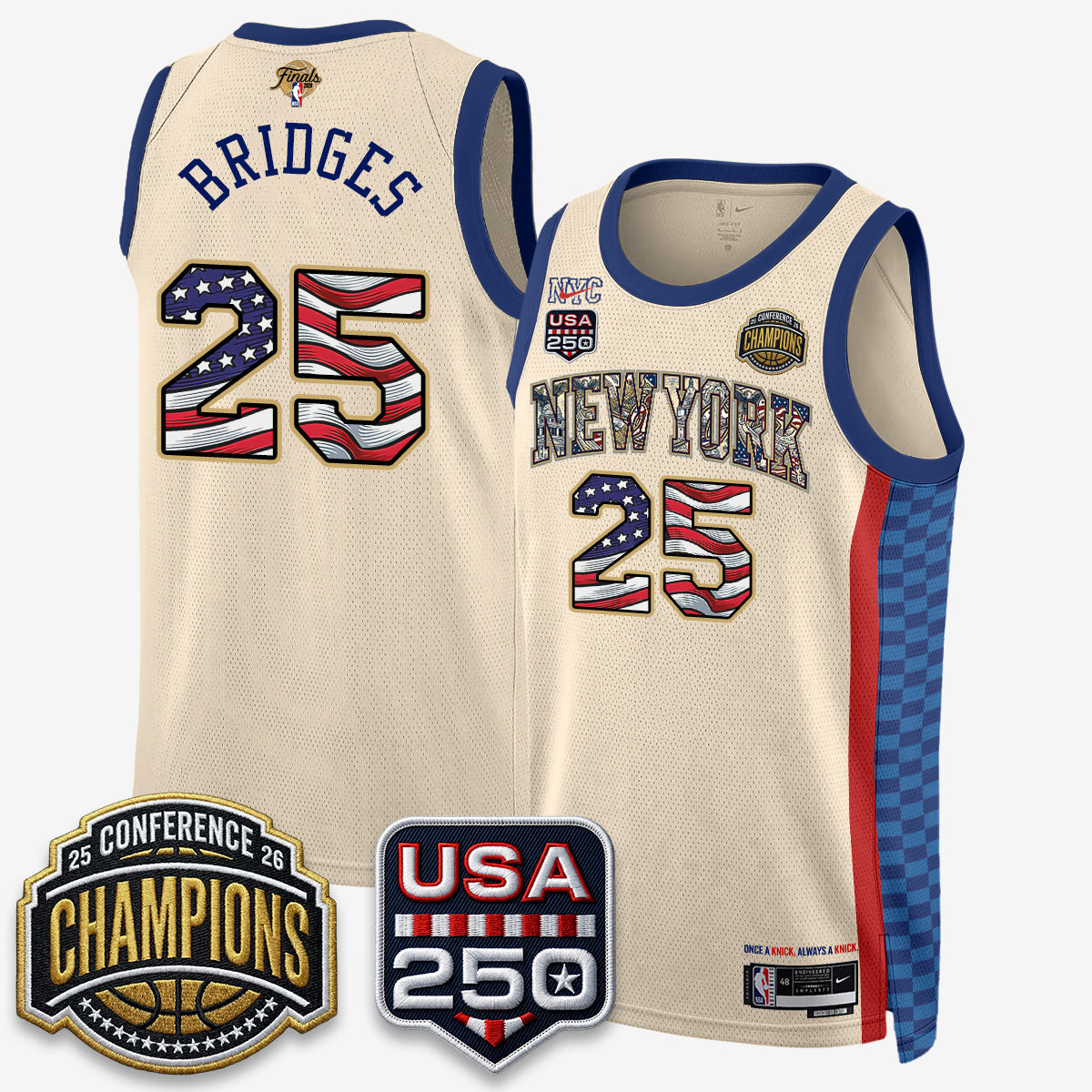 NYK 2026 Basketball  Eastern Conference Champions x Fourth of July Vapor Jersey - Stitched