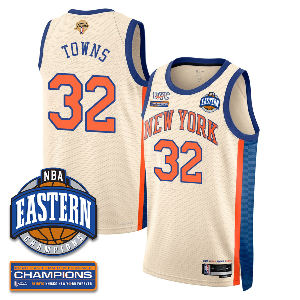 NYK 2026 Basketball  Eastern Conference Champions Vapor Jersey - Stitched