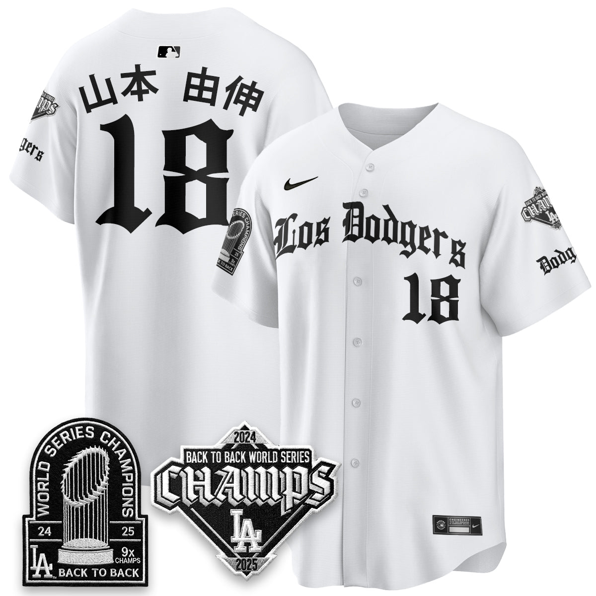 LAD World Series Champions B2B Patch Vapor Premier Limited Gothic Edition Jersey - Stitched