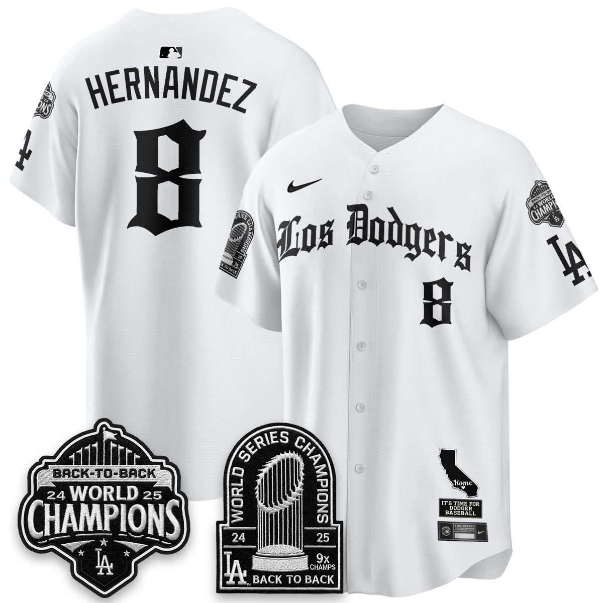 LAD World Series Champions Vapor Premier Limited Gothic Edition Jersey - Stitched