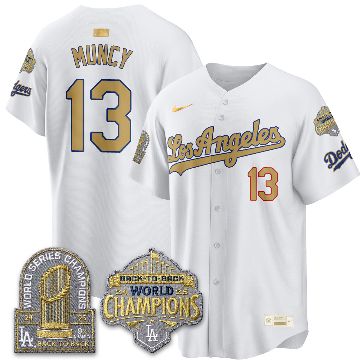 LAD Gold Collection Vapor Limited Jersey - 9x & B2B Champs - Stitched