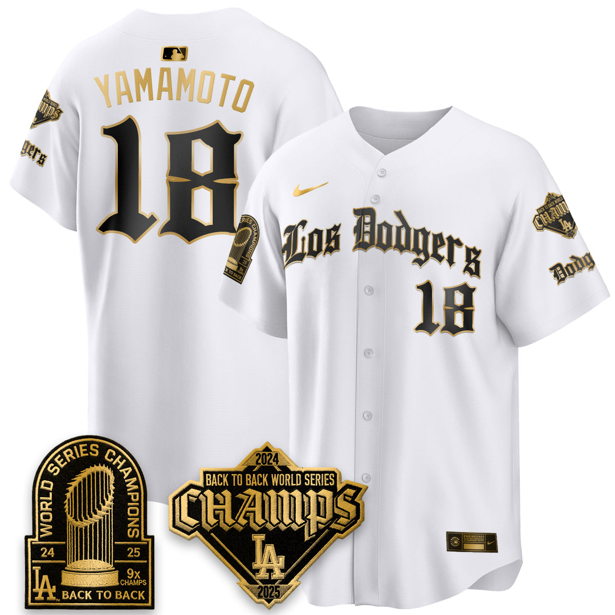 LAD World Series Champions B2B Patch Vapor Premier Limited Gothic Edition Jersey - Stitched