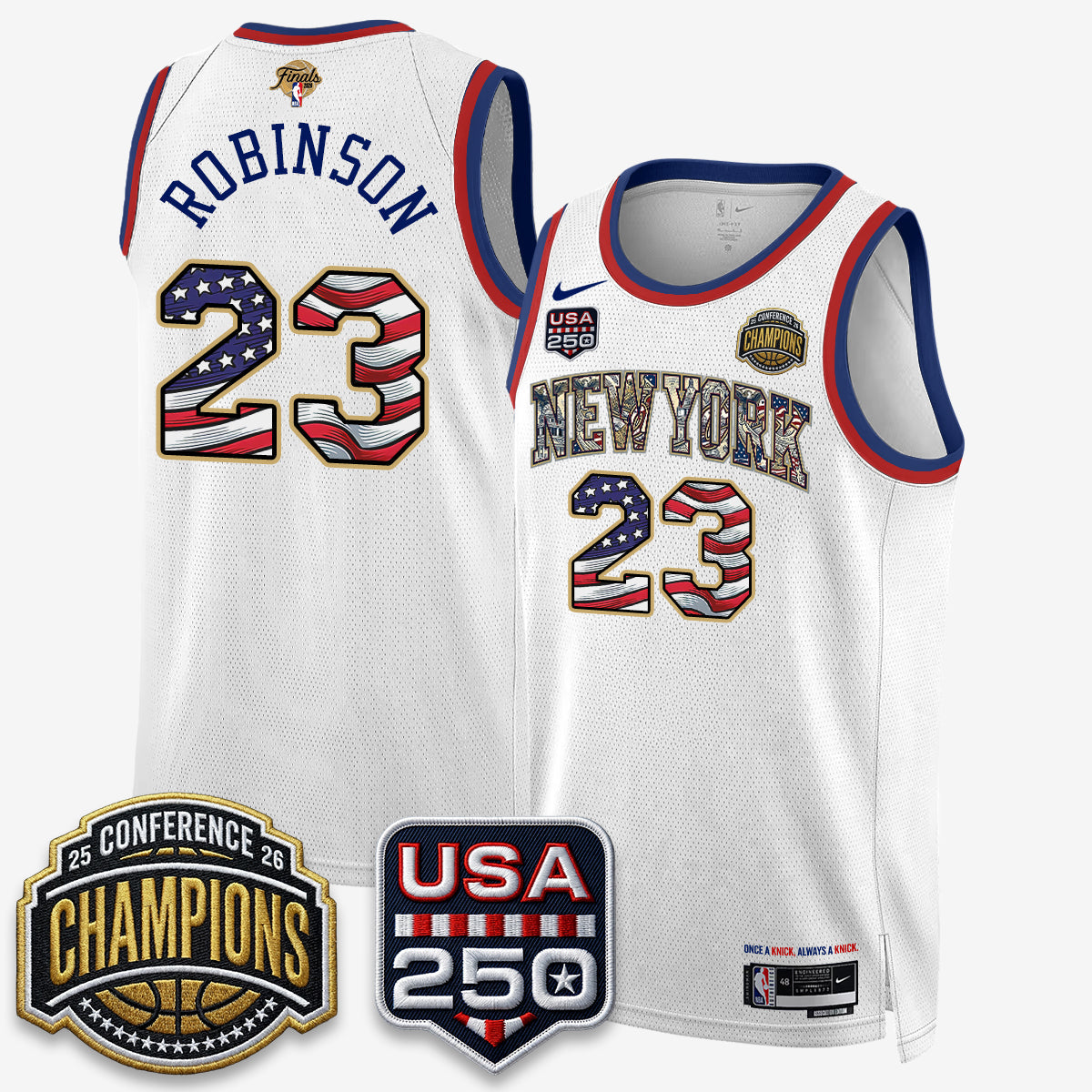 NYK 2026 Basketball  Eastern Conference Champions x Fourth of July Vapor Jersey - Stitched