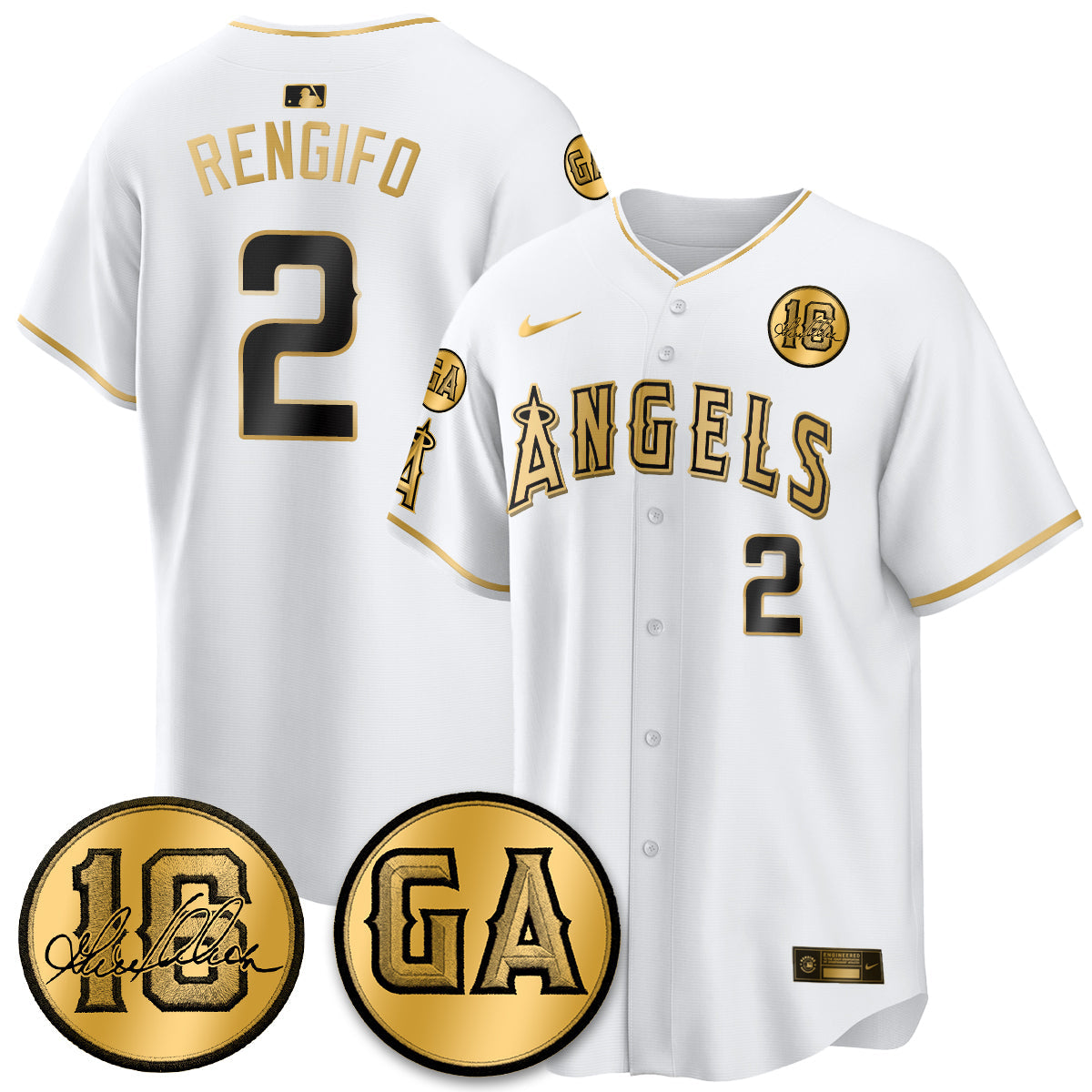 LAA Garret Anderson Tribute Patch Vapor Jersey - Stitched V2