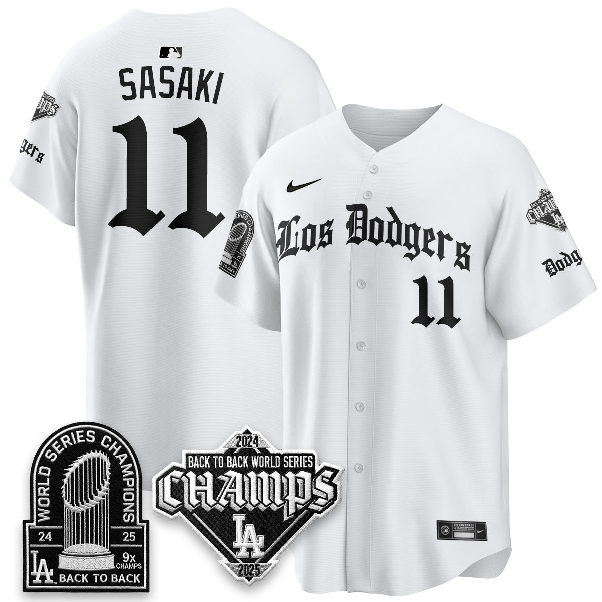 LAD World Series Champions B2B Patch Vapor Premier Limited Gothic Edition Jersey - Stitched