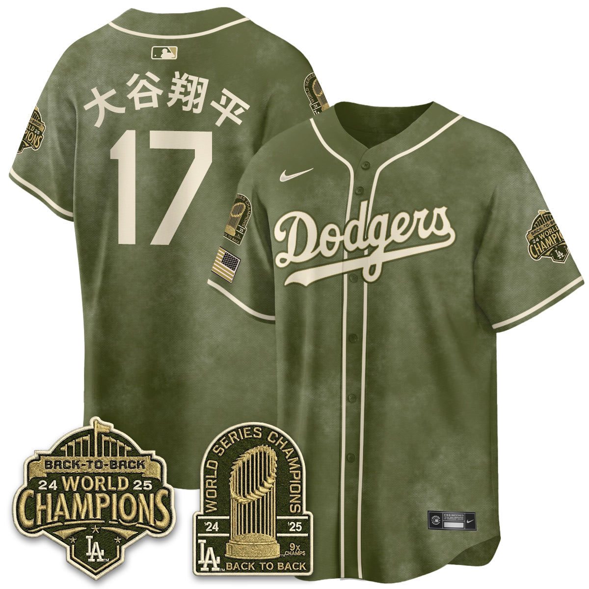 LAD New Era Olive 2026 Armed Forces Day Jersey -Stitched