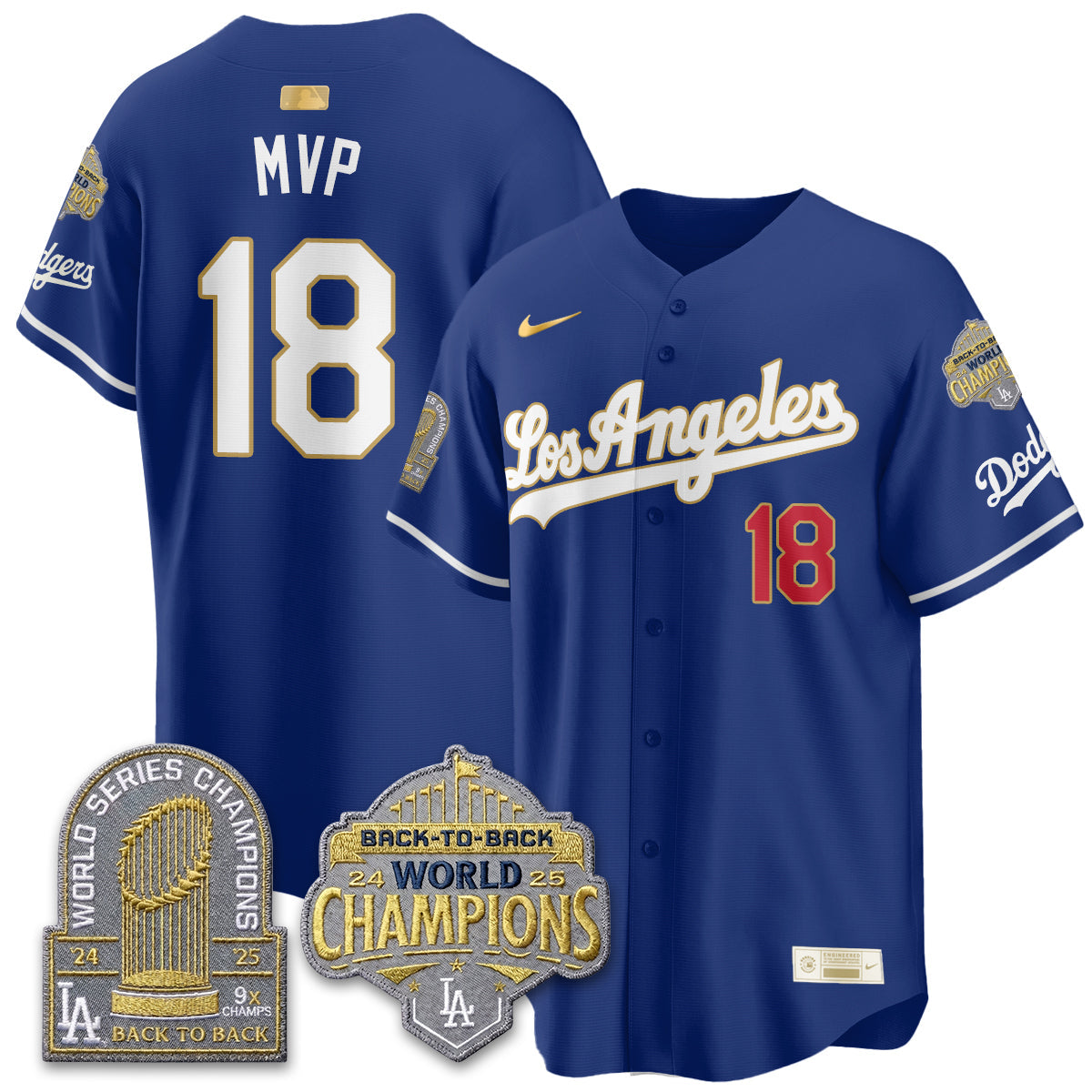 LAD Gold Collection Vapor Limited Jersey - 9x & B2B Champs - Stitched